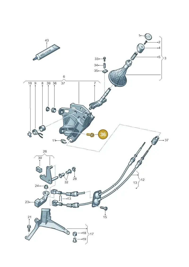N90666603 — Volkswagen Transp. caravelle (2009-2011) diagram 410711300, position 36