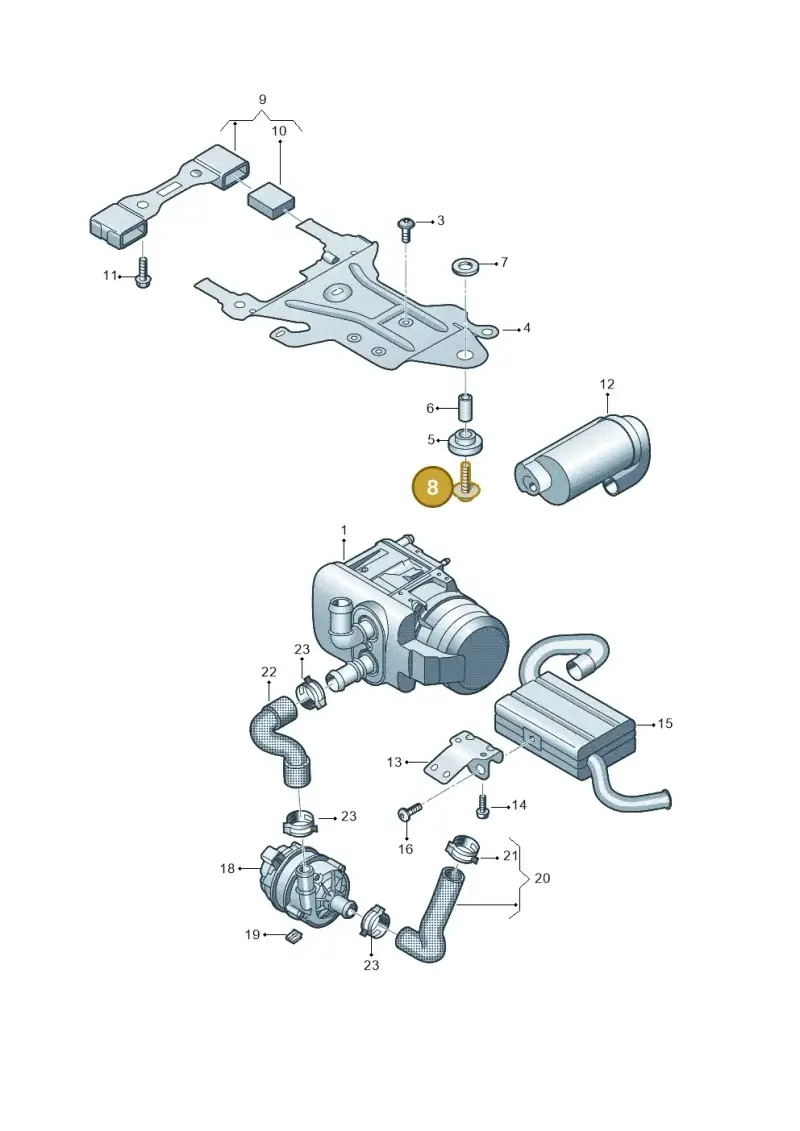 N90666604 — Volkswagen Multivan (2021-) diagram 7t0819660, position 8