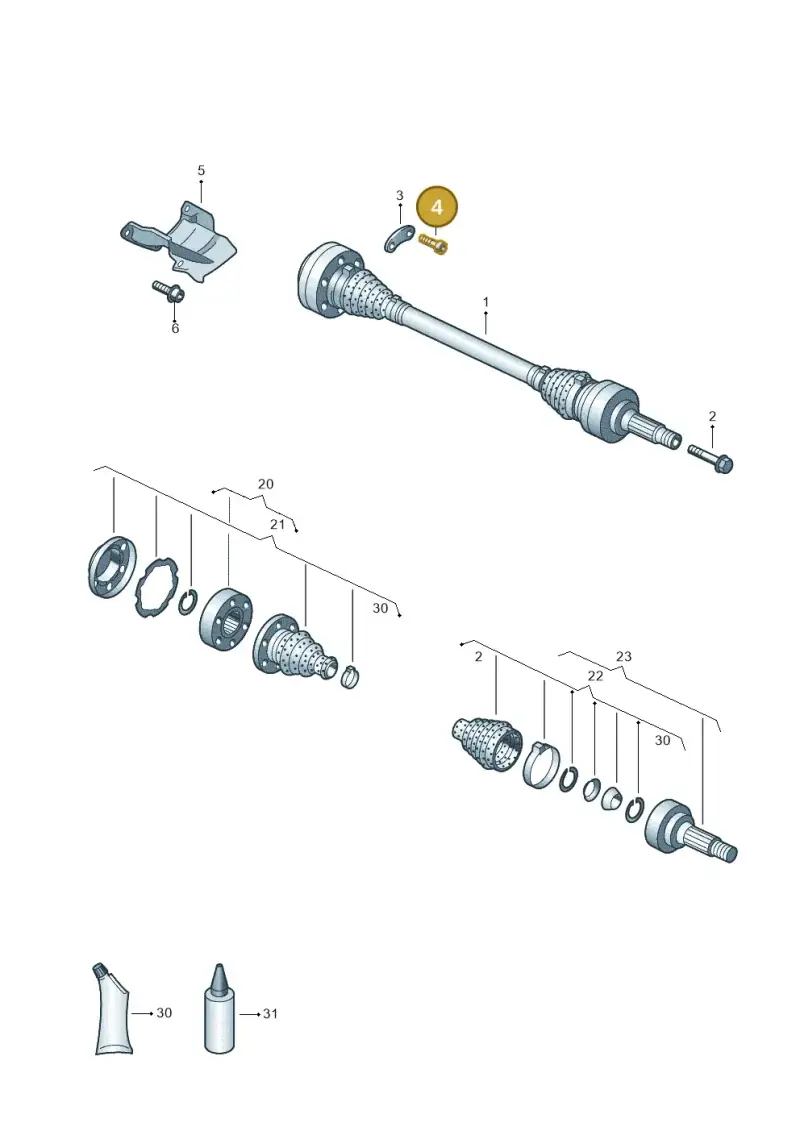 N90668201 — Volkswagen Phaeton (lang) (2003-2006) diagram 258501250, position 4