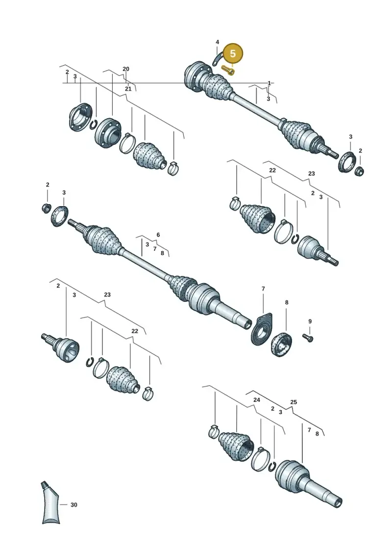 N90668201 — Volkswagen Transport. multivan (2019-2024) diagram 7em407020, position 5