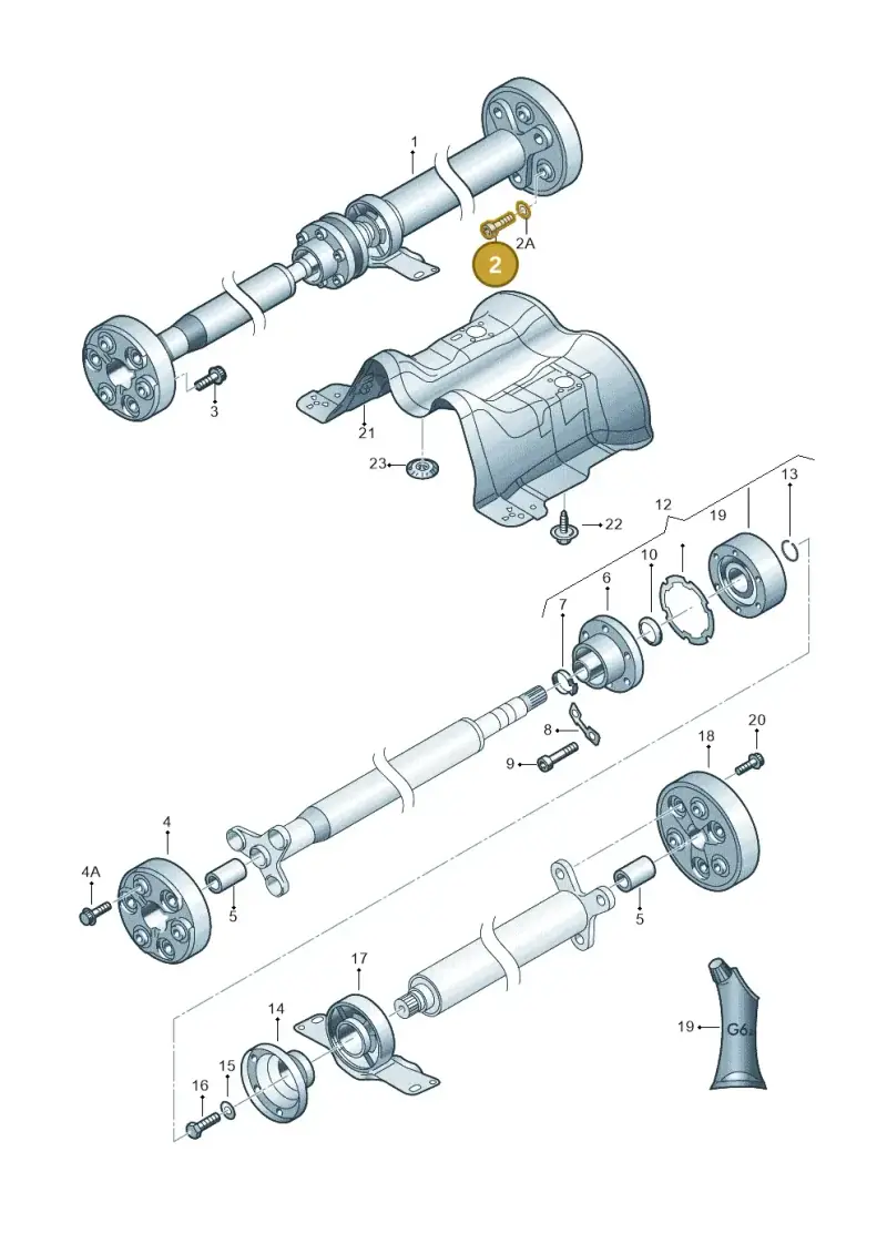 N90668204 — Volkswagen GOLF (2003-2005) diagram 420521100, position 2