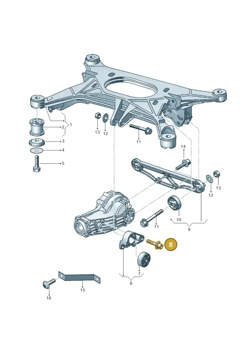 N90668204 — Volkswagen Phaeton 4motion (2010-2016) diagram 258505000, position 8