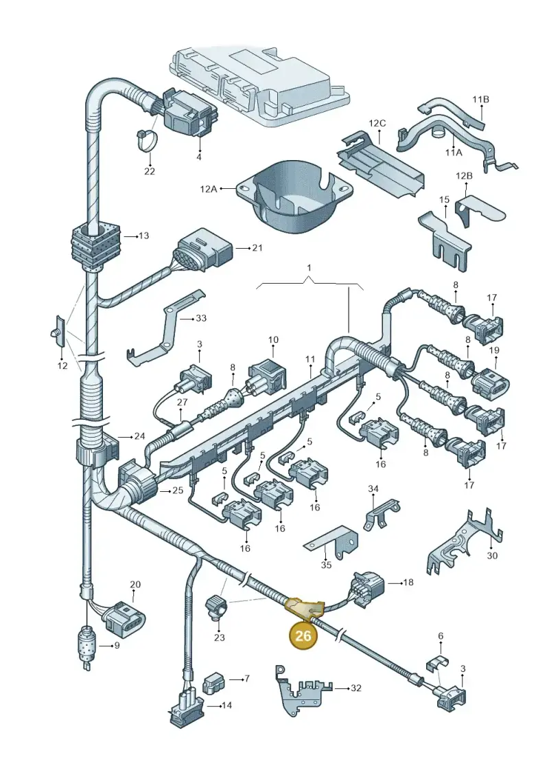 N90680701 — Skoda FABIA/COMBI            05> (2004-) diagram 225971050, position 26