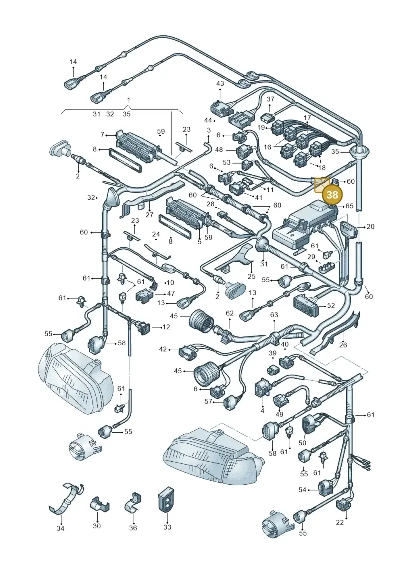 N90680701 — SEAT AROSA (2003-2004) diagram 231971200, position 38