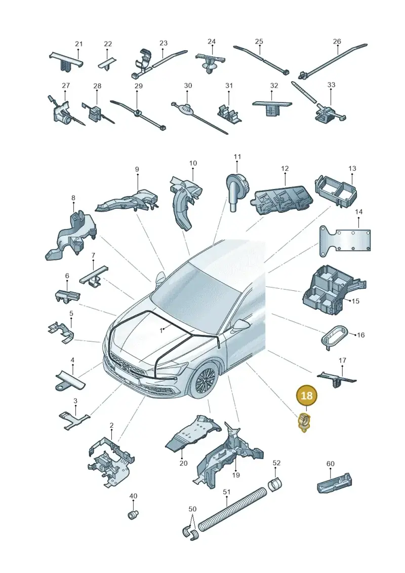 N90681401 — SEAT CUPRA Formentor (2020-) diagram 5fn971081, position 18