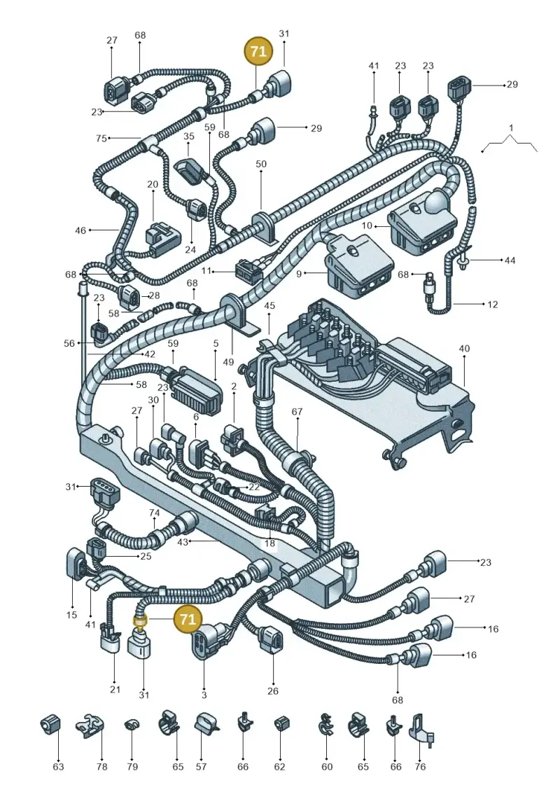 N90682201 — Volkswagen Polo (2011-2014) diagram 544971800, position 71