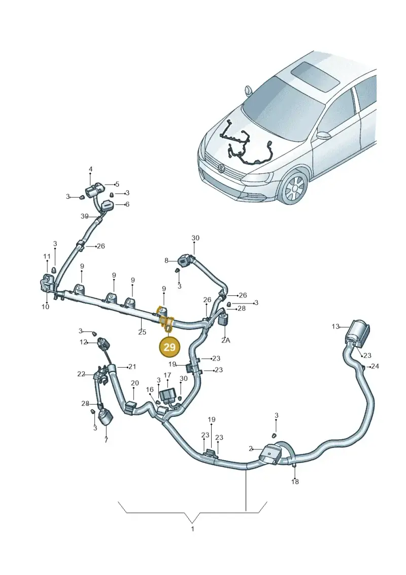 N90682201 — Volkswagen Jetta (2014-2017) diagram 789971010, position 29