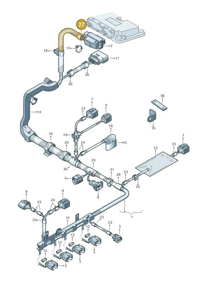 N90682601 — Volkswagen Polo (2008-2009) diagram 225971020, position 27