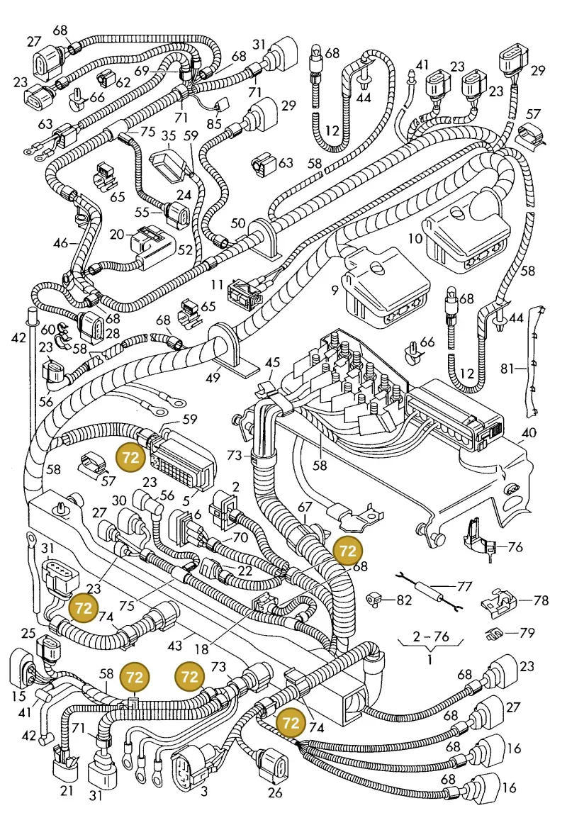 N90682601 — Volkswagen Polo (2008-2009) diagram 225971800, position 72