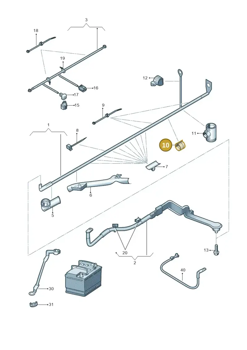 N90682601 — Skoda Superb (2013-2015) diagram 632971660, position 10