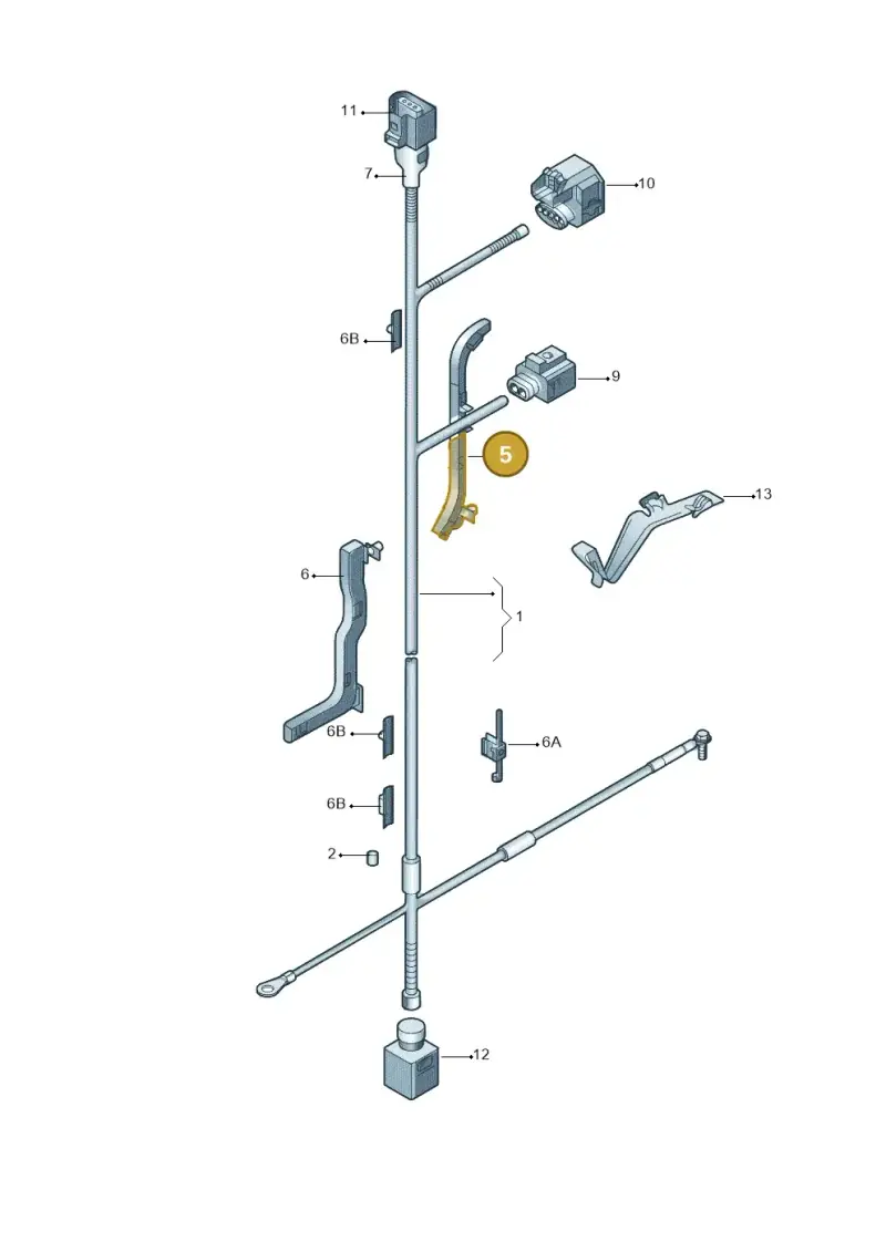 N90682601 — Skoda Superb Ambition (2009-2015) diagram 671971070, position 5