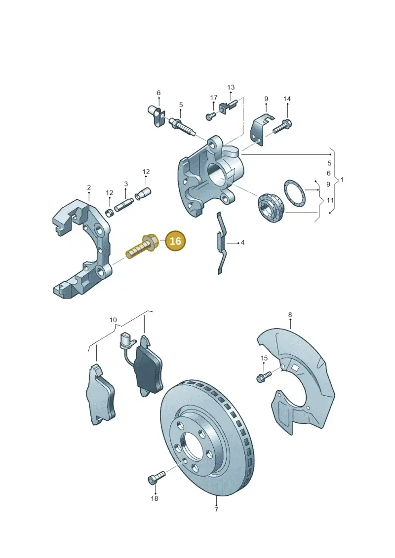 N90685403 — Volkswagen Caravelle (2015-2019) diagram 410615400, position 16