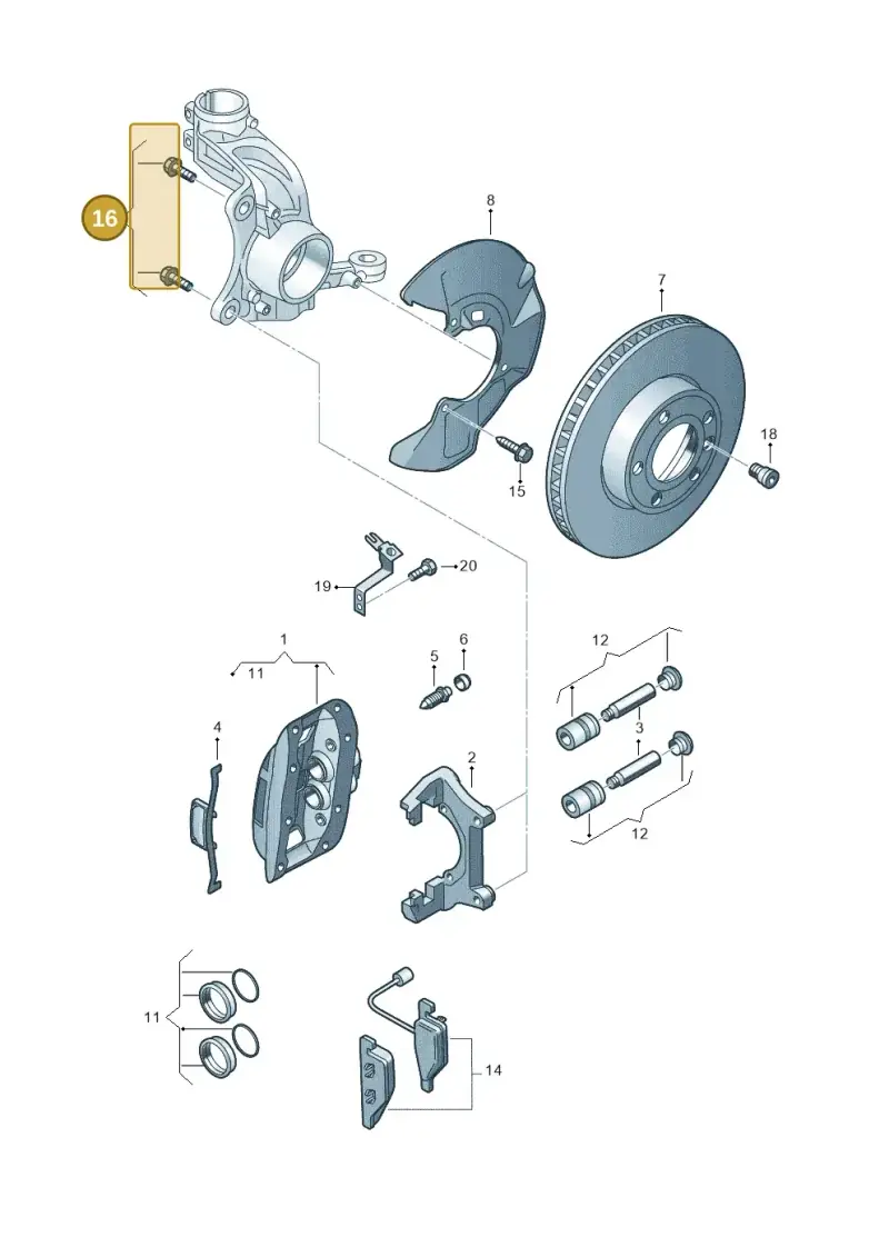 N90685403 — Volkswagen Caravelle (2015-2019) diagram 679615400, position 16