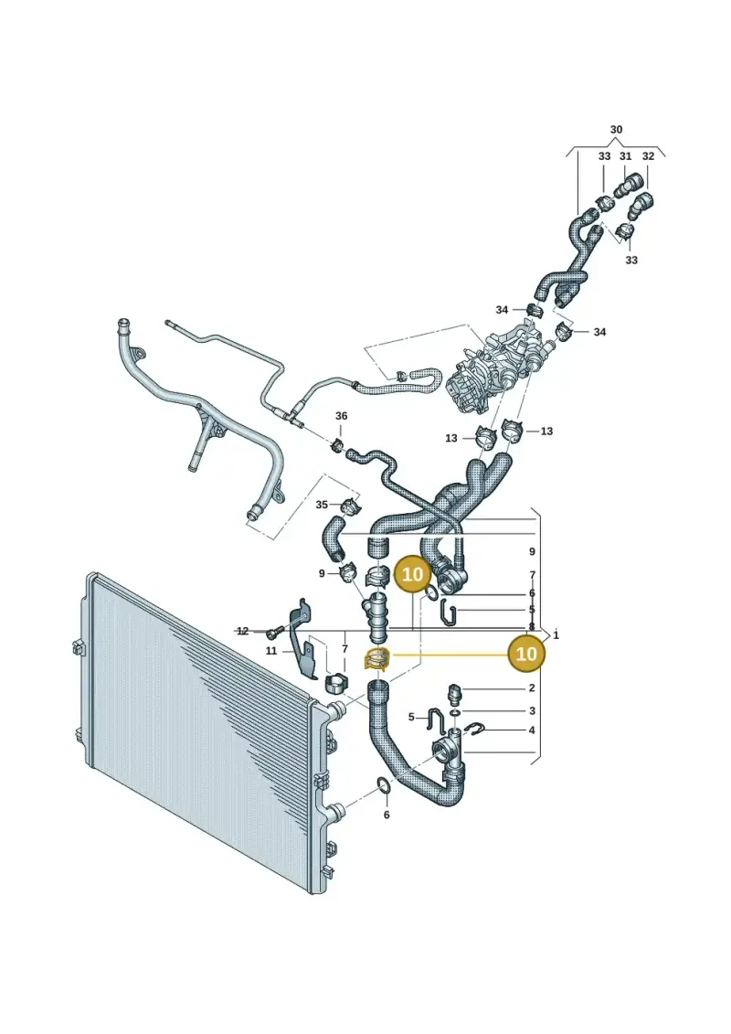 N90687201 — Volkswagen Passat estate (2023-) diagram 2f0121320, position 10