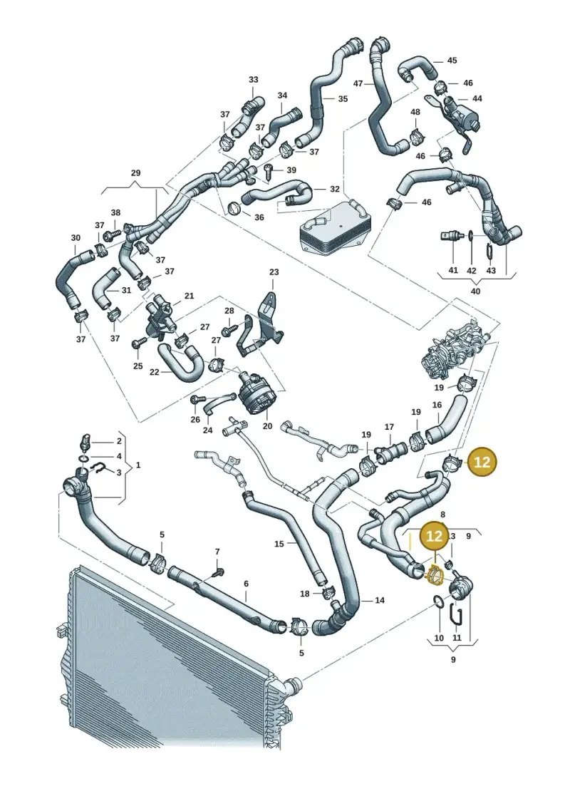 N90687201 — Volkswagen Multivan (2021-) diagram 2ka121309, position 12