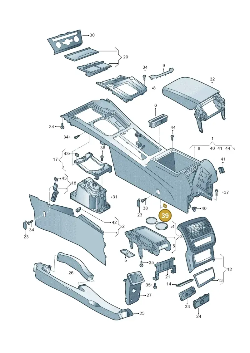 N90688702 — Volkswagen Arteon (2017-2023) diagram 828863050, position 39