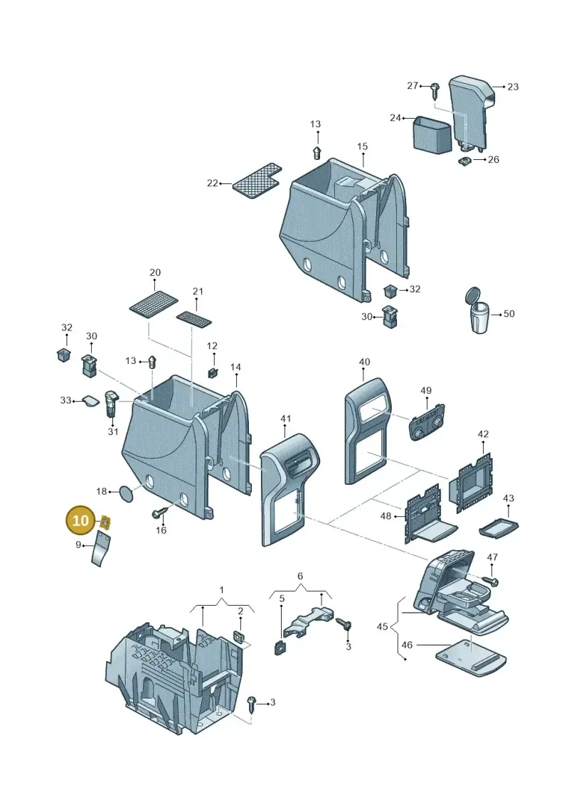 N90688702 — Volkswagen Sharan BlueMotion (2015-2022) diagram 863863061, position 10
