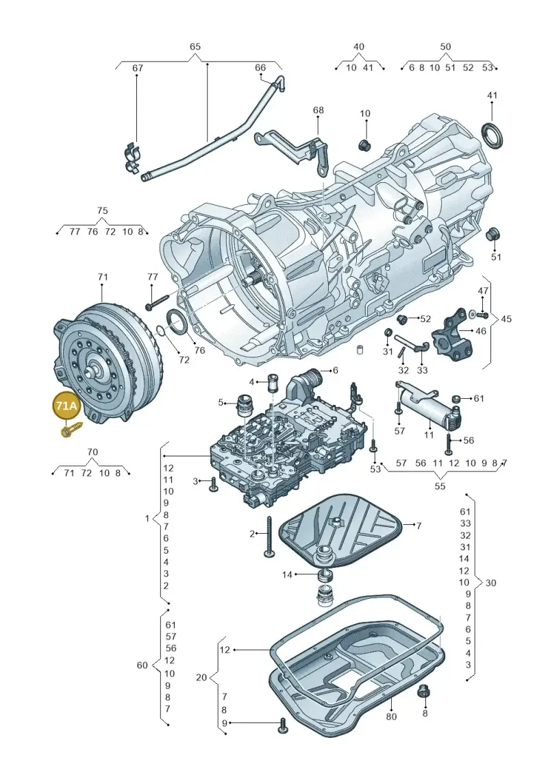 N90691601 — Volkswagen Amarok twin cab (2022-) diagram 894321070, position 71A
