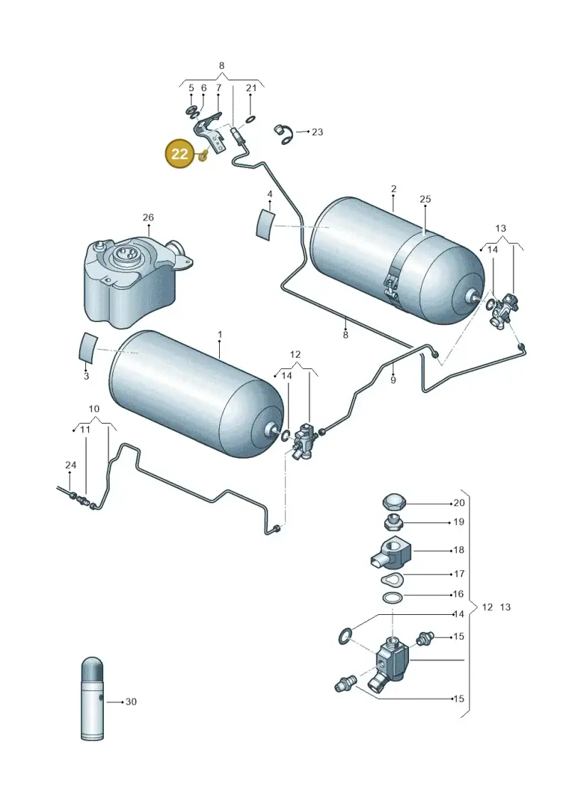 N90693804 — Volkswagen Up! 1.0 BlueMotion (2016-2023) diagram 892201050, position 22