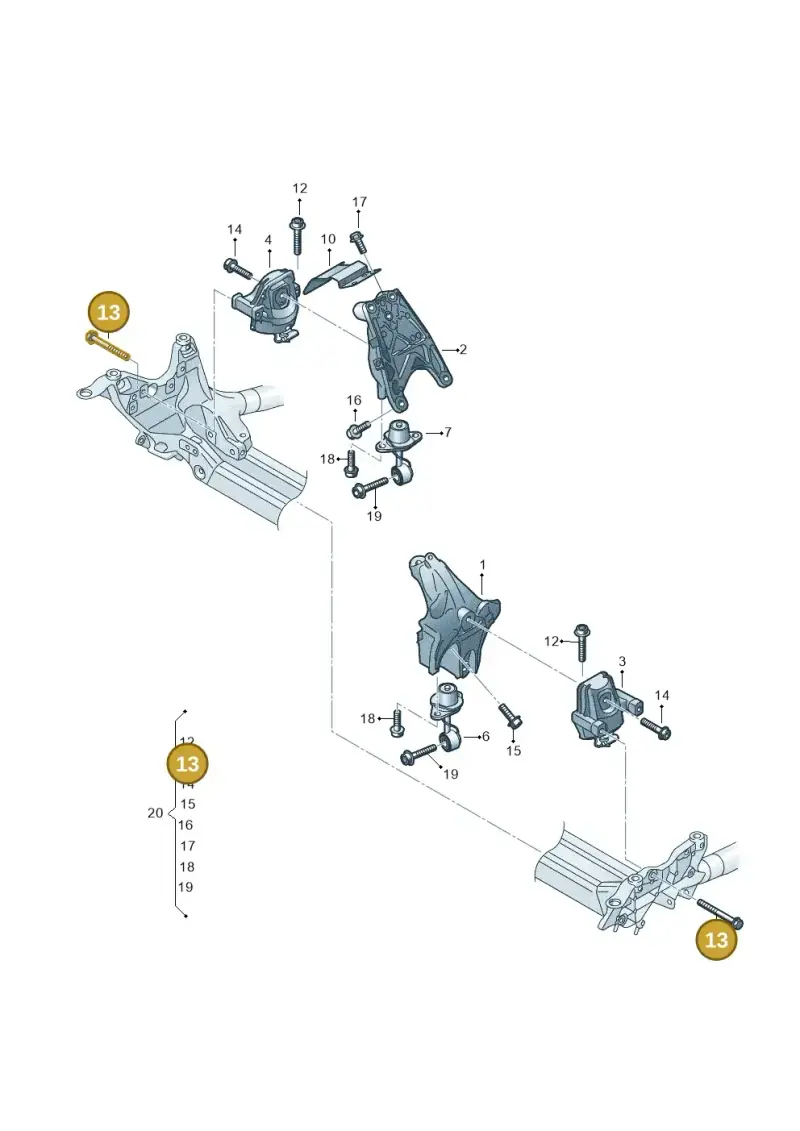 N90696702 — Volkswagen Touareg (2017-2023) diagram 849199600, position 13