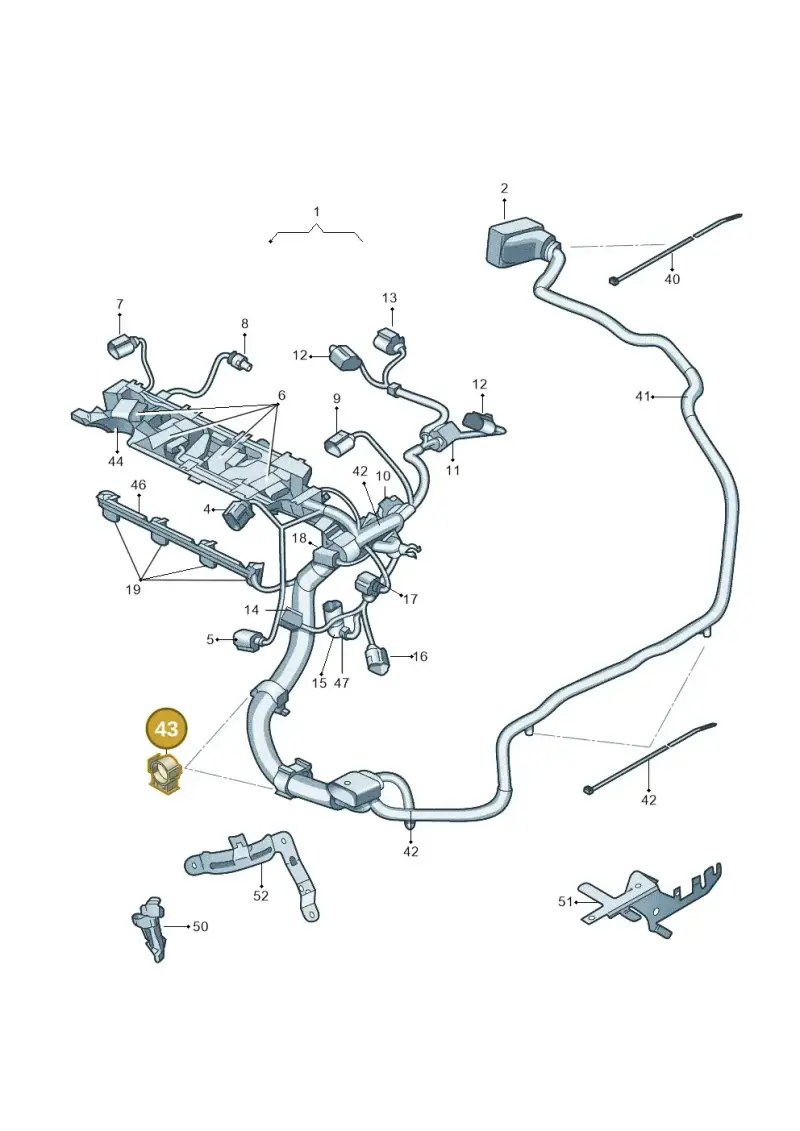 N90698101 — Skoda Superb (2013-2015) diagram 663971070, position 43