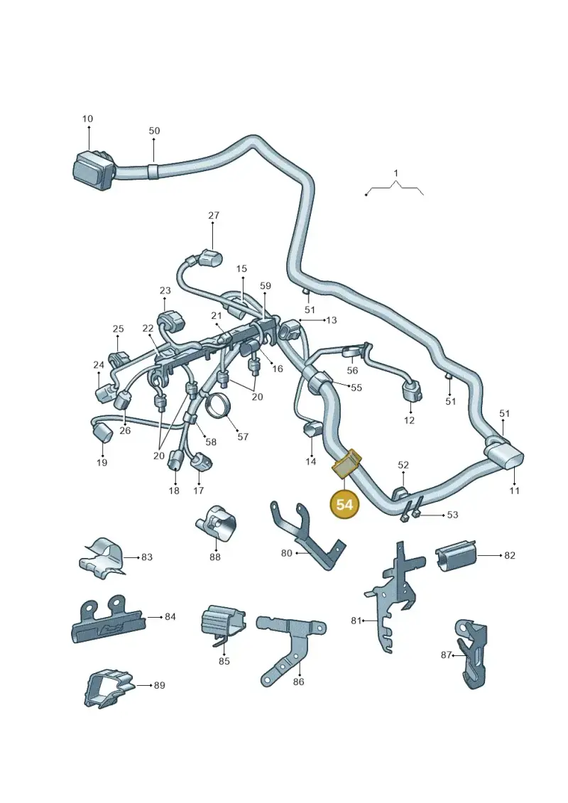 N90698101 — Skoda Yeti (2013-2017) diagram 666971050, position 54