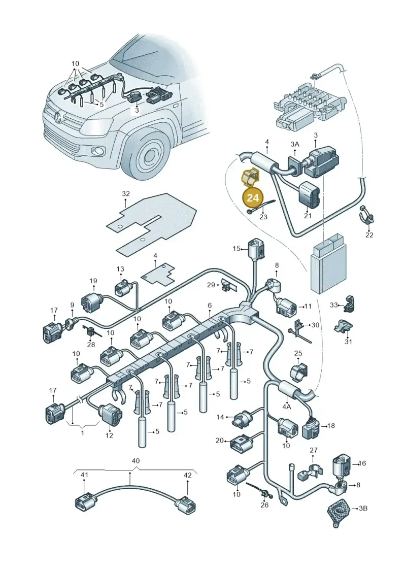 N90698101 — Volkswagen Amarok twin cab (2012-2016) diagram 683971050, position 24