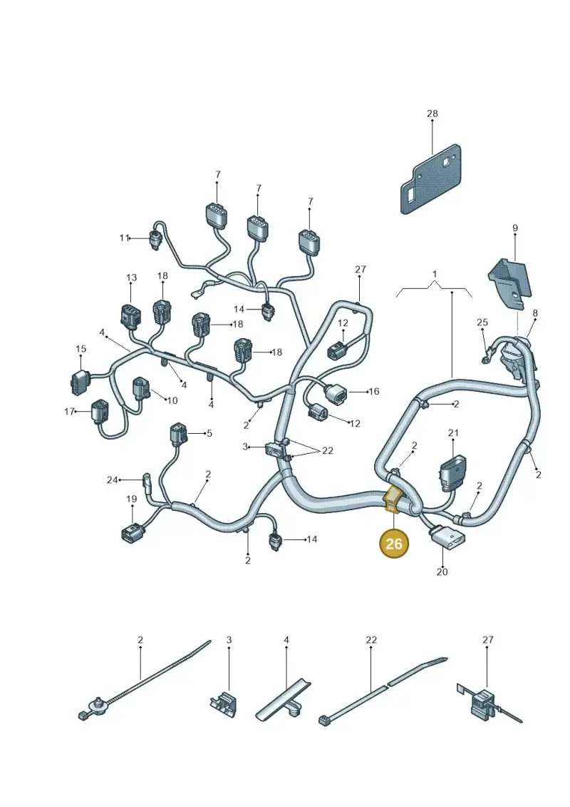 N90698101 — Volkswagen up! (2016-2023) diagram 723971030, position 26