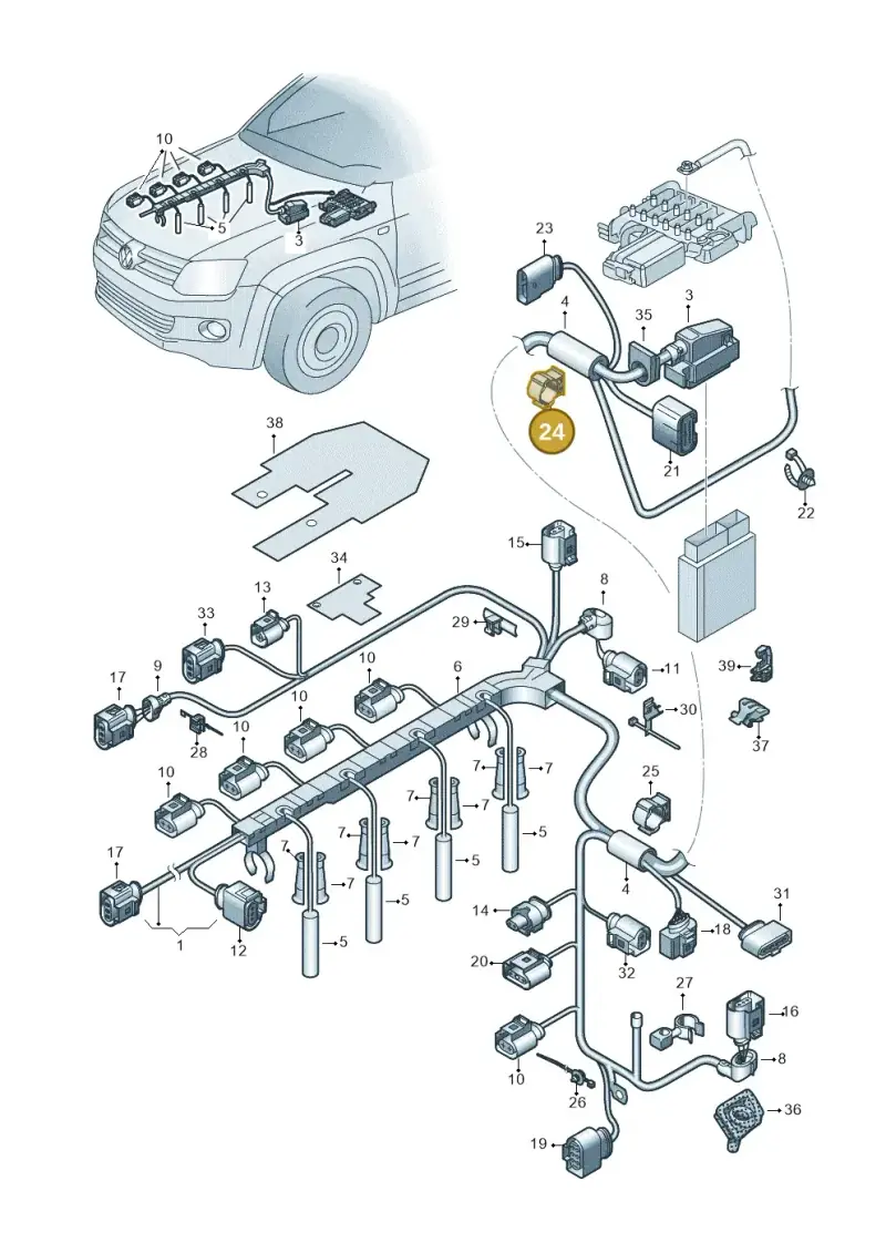 N90698101 — Volkswagen Amarok (2022-) diagram 894971050, position 24