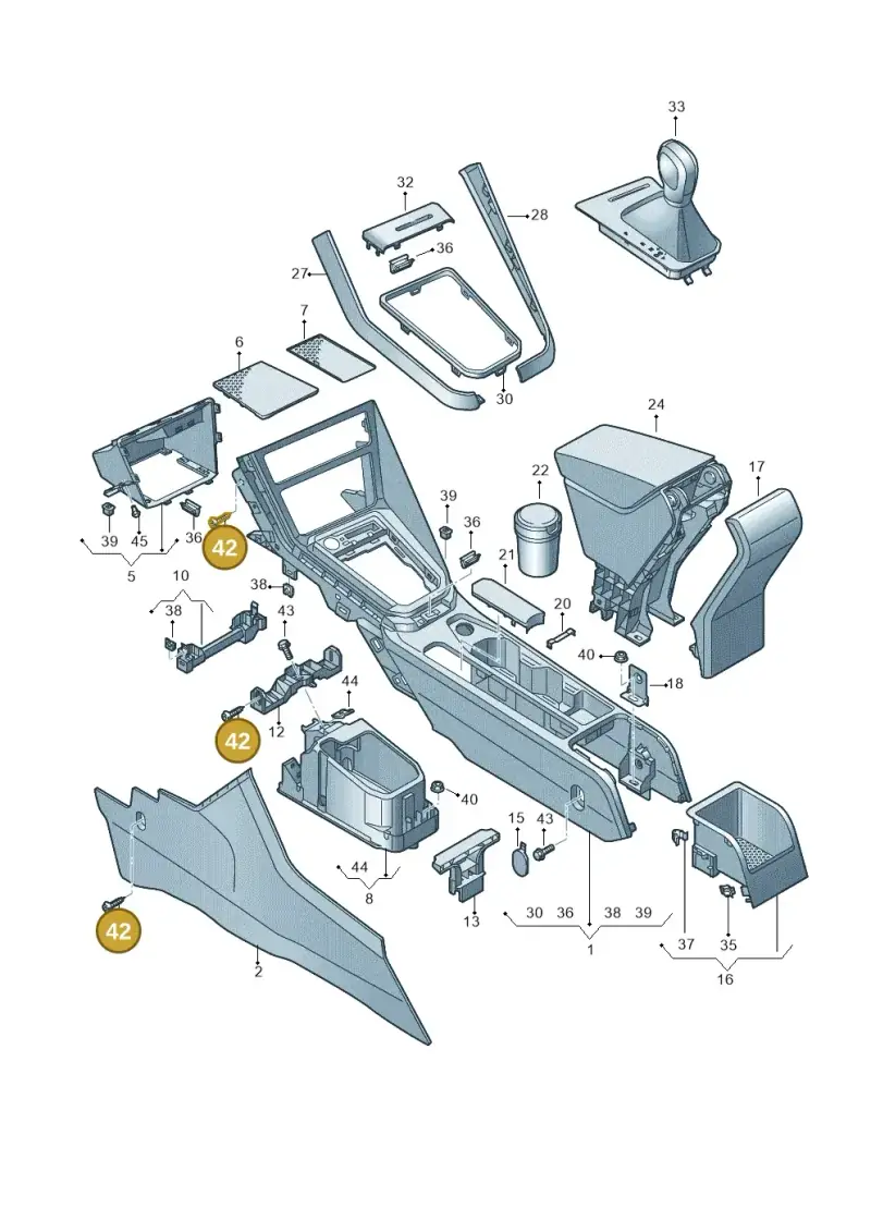 N90698601 — Volkswagen Taigo (2021-2024) diagram 837863500, position 42
