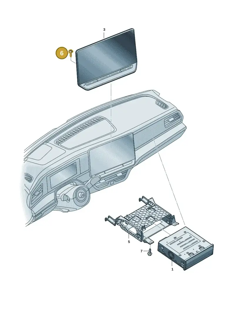 N90698606 — Volkswagen Passat estate (2023-) diagram 3j0035100, position 6