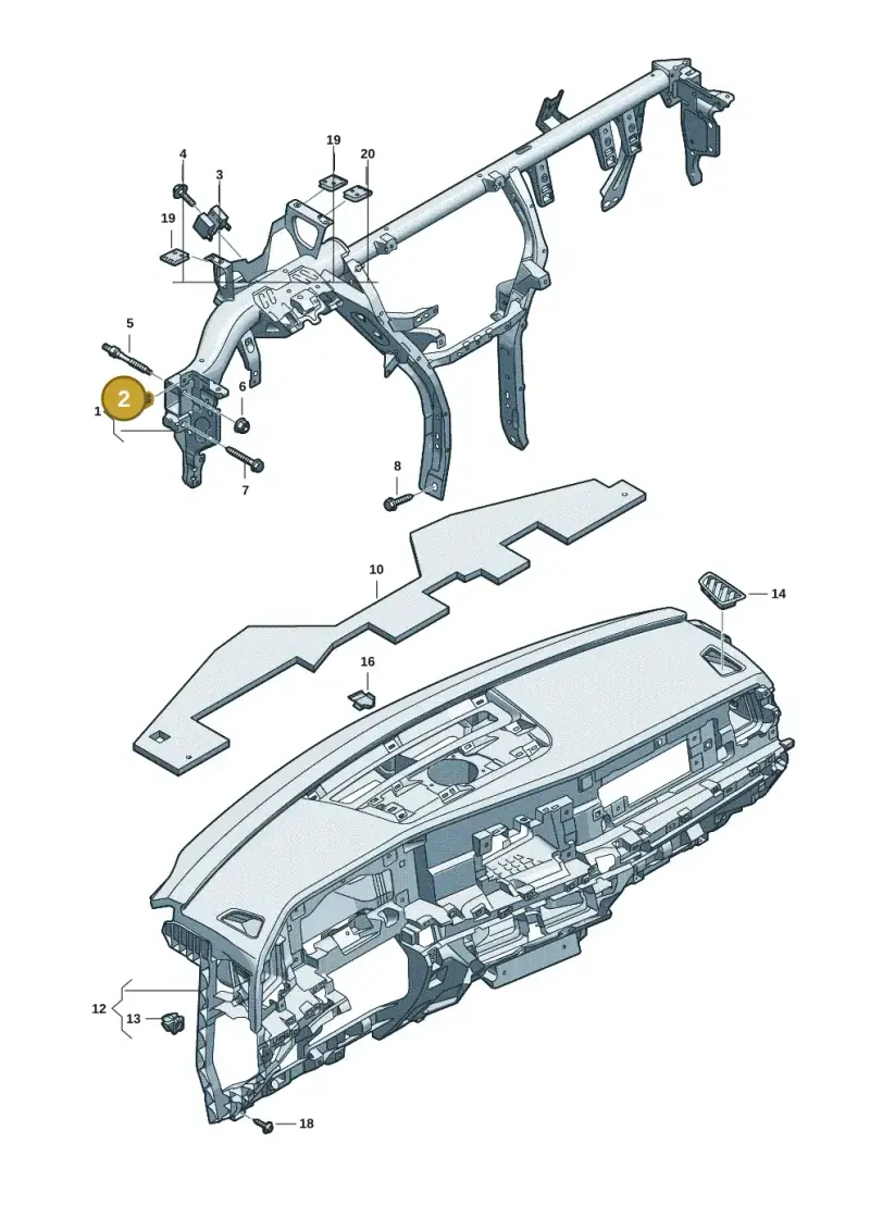 N90698703 — Volkswagen Tiguan 2.0 (2023-) diagram 57x857000, position 2