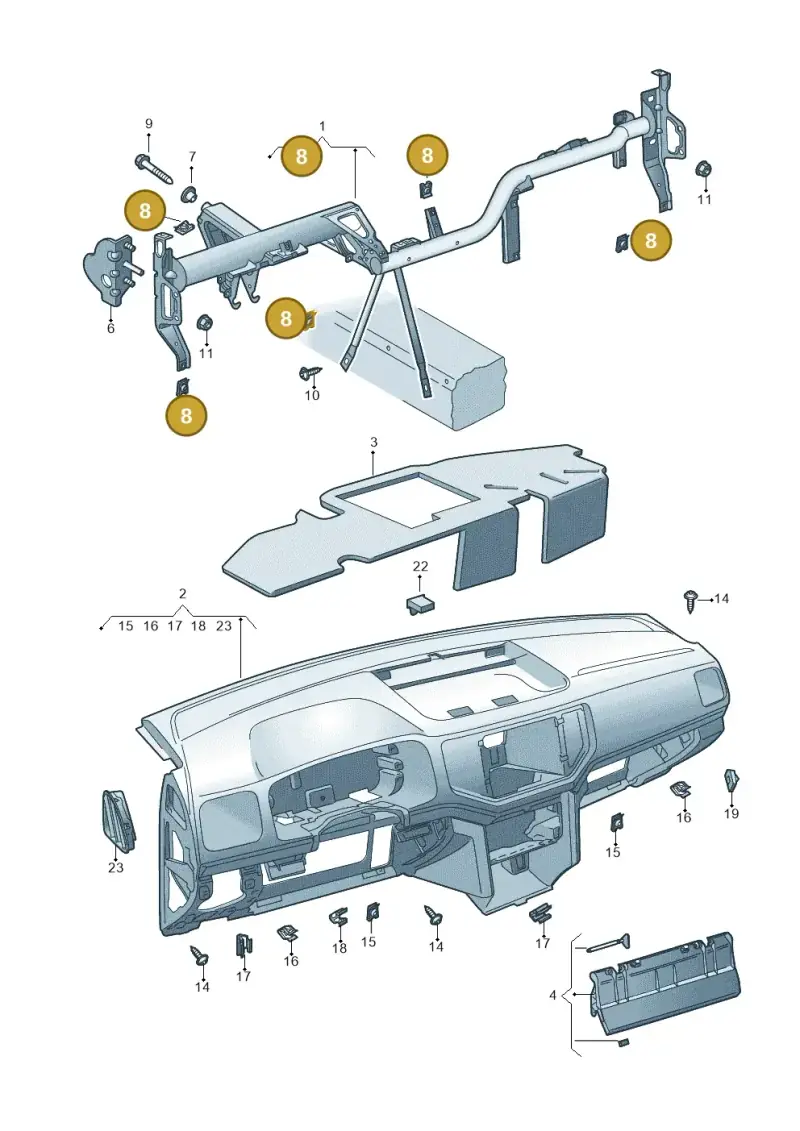 N90698703 — Volkswagen Amarok twin cab (2022-) diagram 894857000, position 8