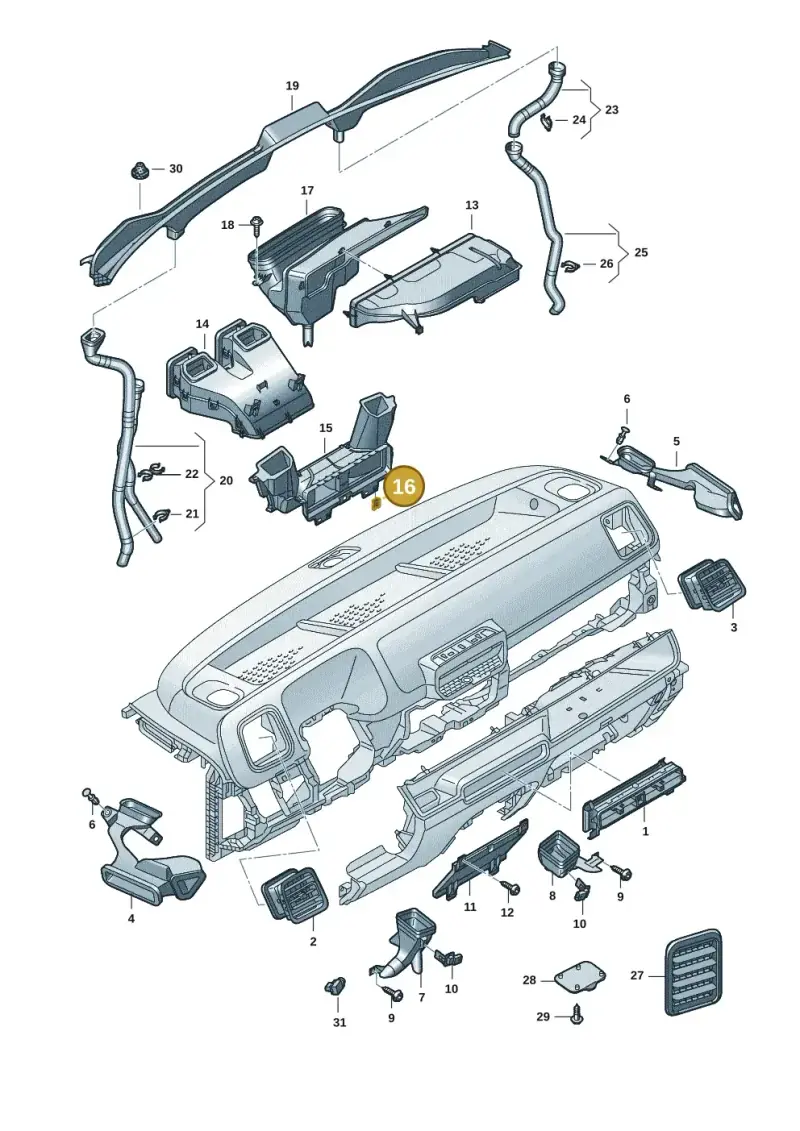 N90698801 — Volkswagen ID.Buzz (2022-) diagram 15a819300, position 16