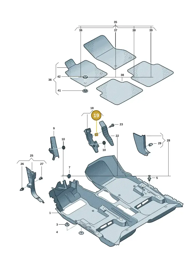 N90698803 — Volkswagen Taigo (2021-2024) diagram 2f0863000, position 19