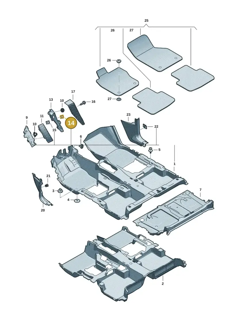N90698803 — Volkswagen Tiguan 2.0 (2023-) diagram 57x863000, position 14