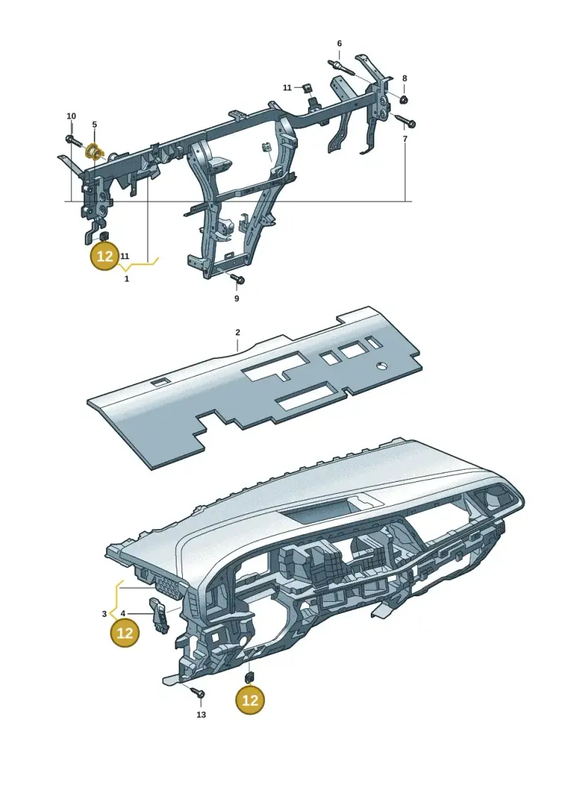 N90698803 — Volkswagen Multivan (2021-) diagram 7t0857000, position 12