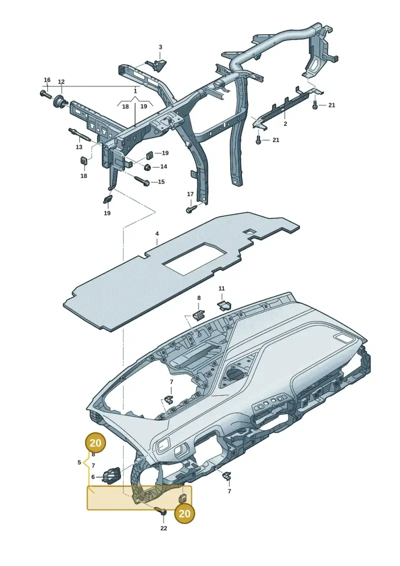 N90698805 — Volkswagen ID.3 Pro (2019-2024) diagram 10a857000, position 20