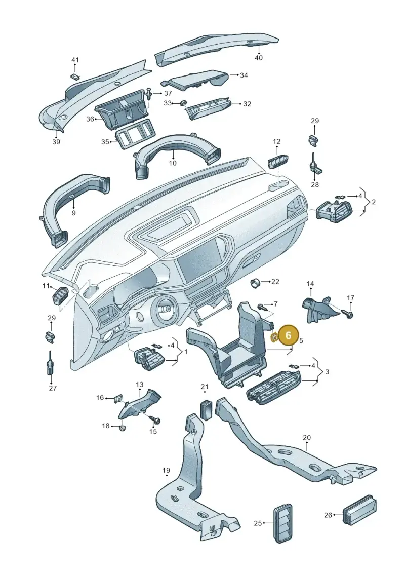 N90698805 — Volkswagen T-Cross 1,0 (2018-2024) diagram 587819300, position 6