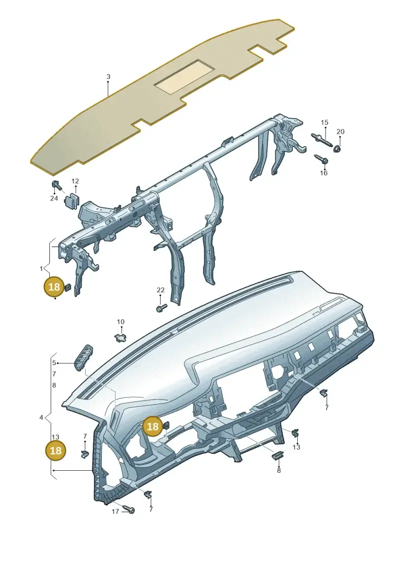 N90698805 — Volkswagen Taigo (2021-2024) diagram 837857000, position 18