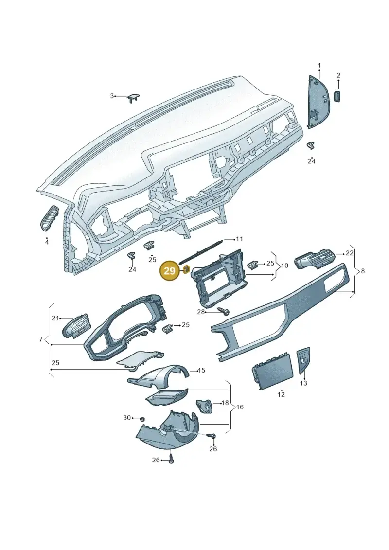 N90698805 — Volkswagen Taigo (2021-2024) diagram 837857100, position 29