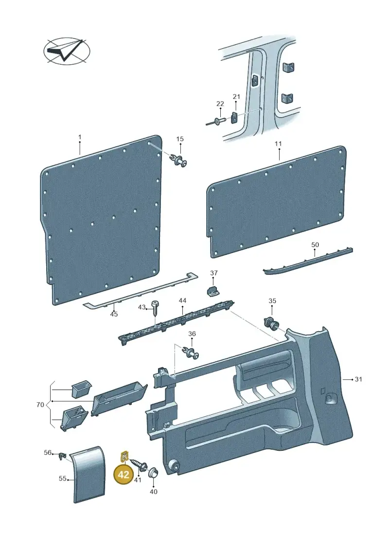 N90698901 — Volkswagen Caravelle (2019-2024) diagram 410867200, position 42