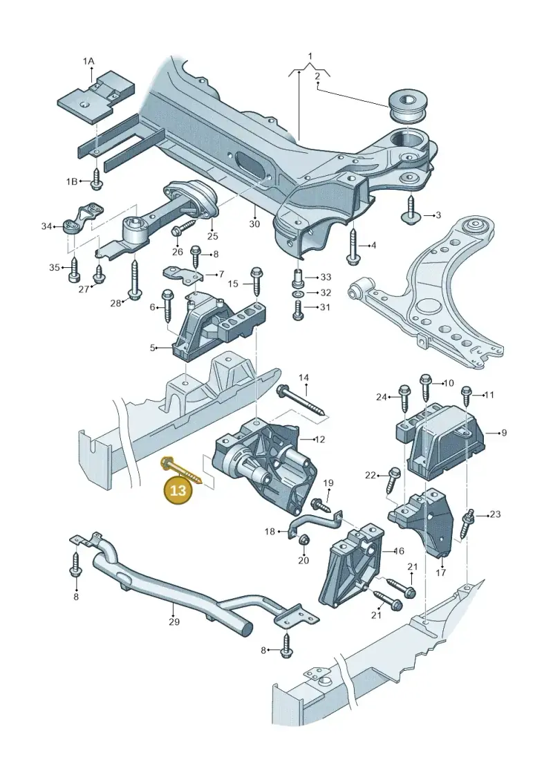 N90712401 — Volkswagen New Beetle             06> (2005-) diagram 194199200, position 13