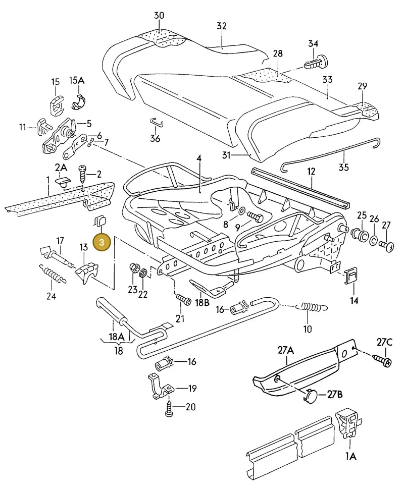 N90715001 — Volkswagen Corrado (1989-1995) diagram 076184000, position 3