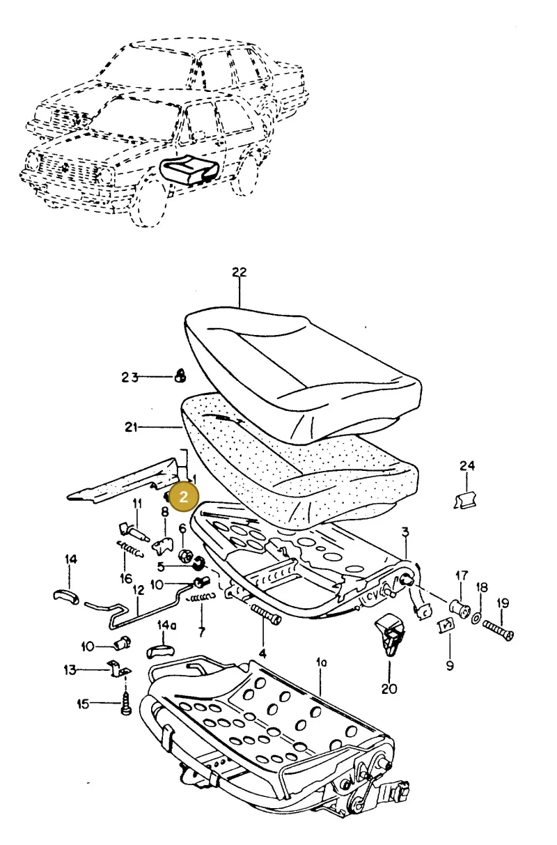N90715001 — Volkswagen GOLF,JETTA (MEX) (1987-1992) diagram 108140000, position 2