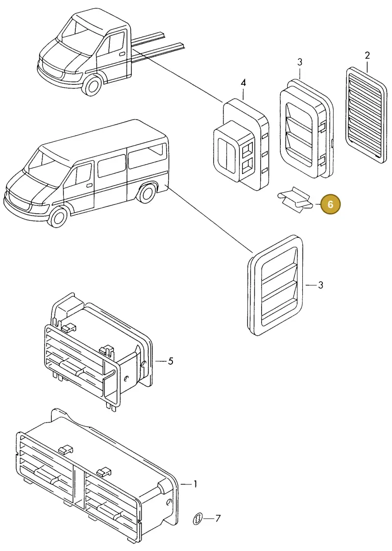 N90715001 — Volkswagen LT, LT 4X4 (2003-2006) diagram 176819300, position 6