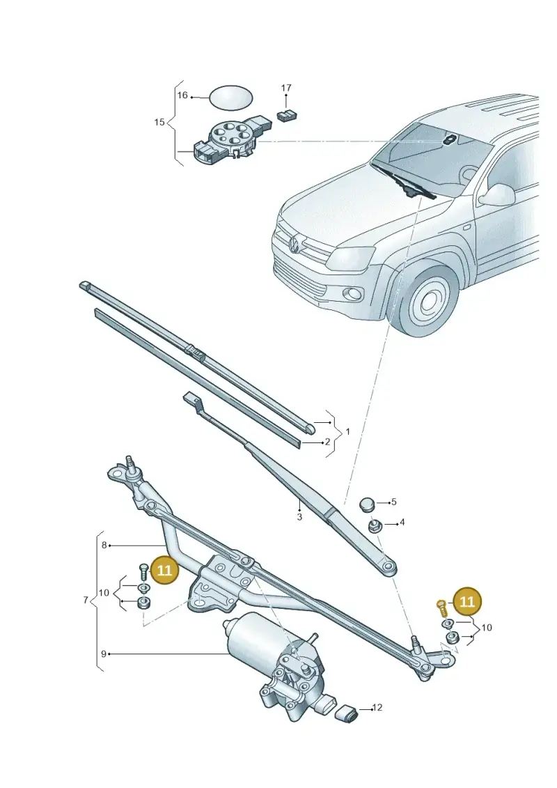 N90724603 — Volkswagen Amarok twin cab (2022-) diagram 894955000, position 11