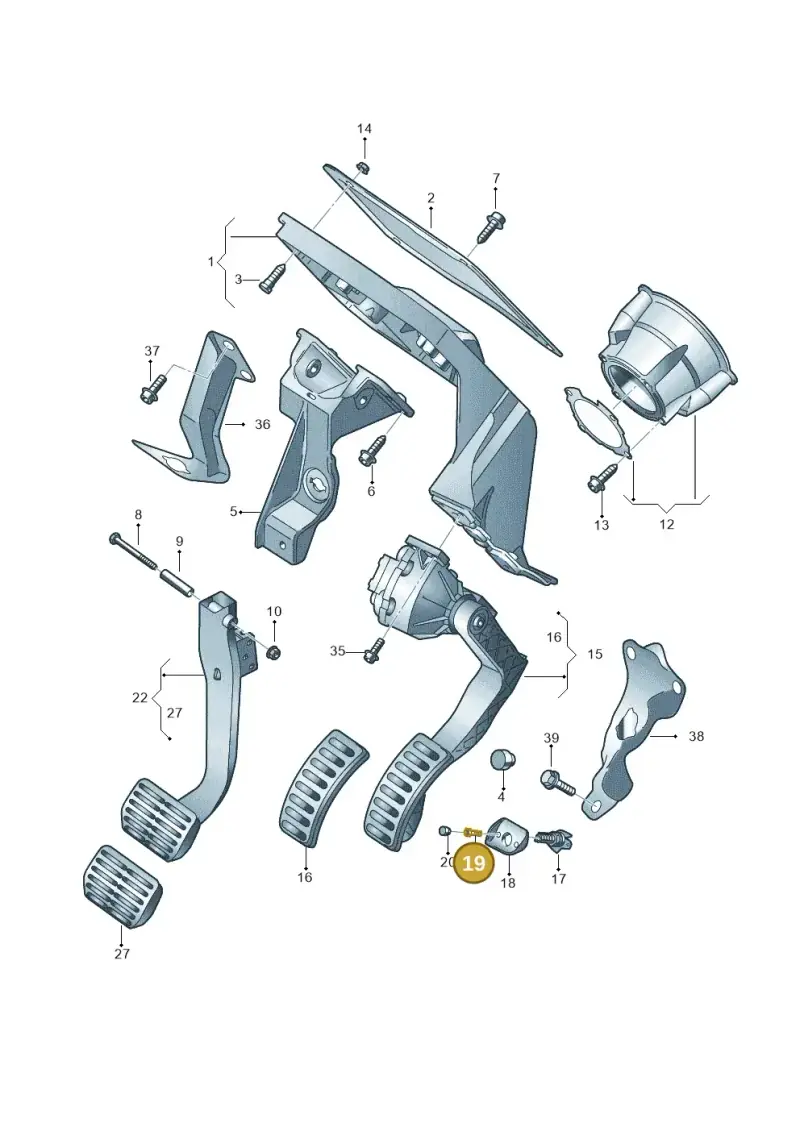 N90728702 — Volkswagen Phaeton 4motion (2010-2016) diagram 258721250, position 19