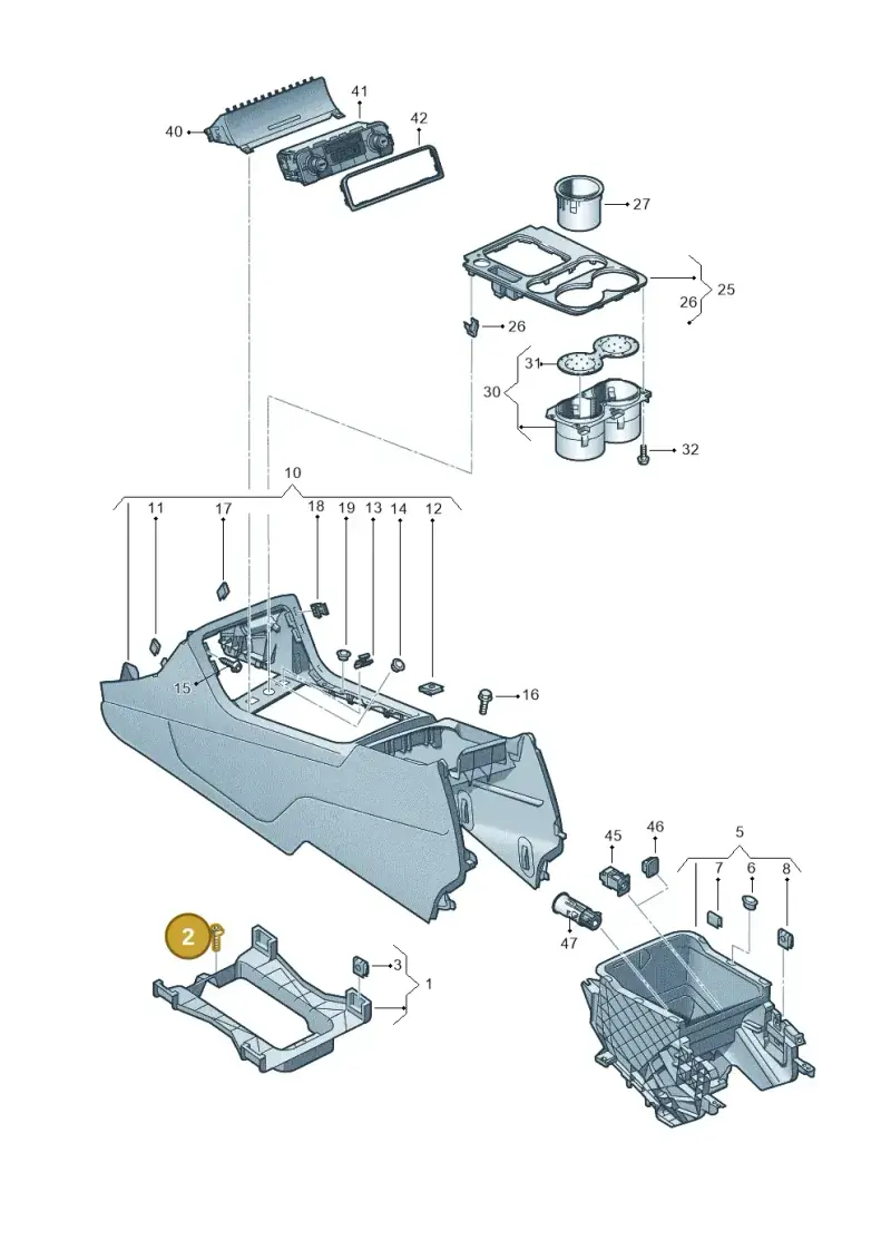 N90728702 — Volkswagen Touareg (2012-2014) diagram 693863500, position 2