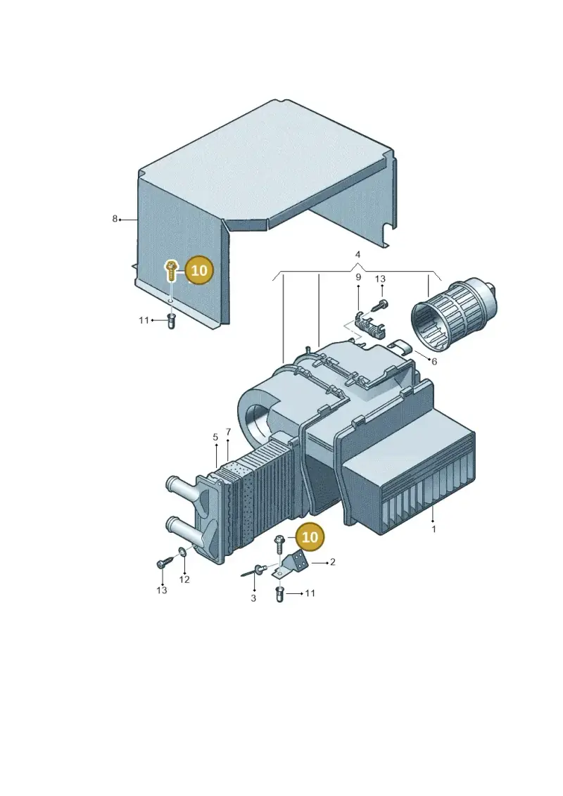 N90729002 — Volkswagen Single-cab transp. (2019-2024) diagram 411819700, position 10